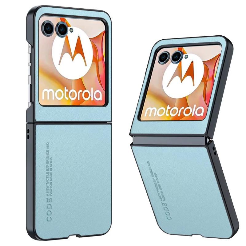 Plain Leather Phone Case For Motorola Razr Ultra 2025 Razr + 2024 Razr 60 50 Ultra Matte Shockproof Soft Frame Bumper Cover