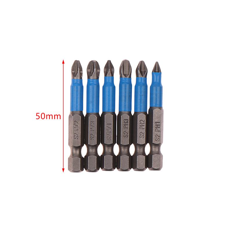 6/12Pcs Hexagonal Handle Anti Skid Electric Screwdriver Woodworking Cross Screwdriver Tool Set Ph1 Ph2 Ph3 Pz1 Pz2 Pz3