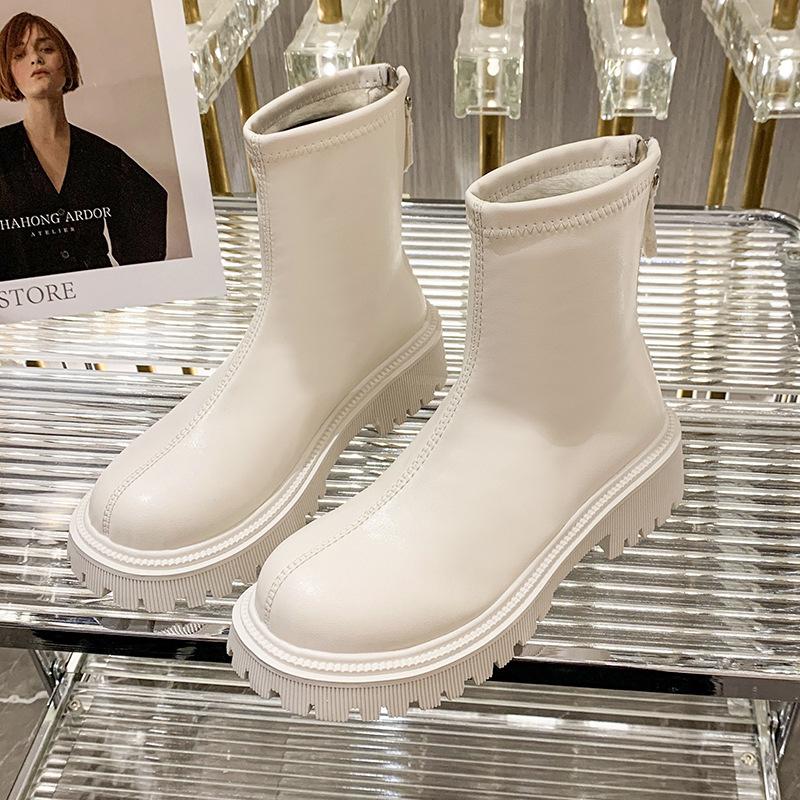 Skinny Boots Thick Heel Small Martin Boots Women's Spring and Autumn 2025 New Thick-soled Versatile British Style Short Boots Children