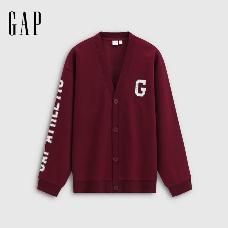 

Кардиган-свитшот унисекс из флиса с V-образным вырезом и принтованным логотипом XL