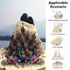 1pc Nature's Beauty Peacock Blanket  Cartoon Stitch Holding Football Pattern for Home Decor, Gift Idea for Family