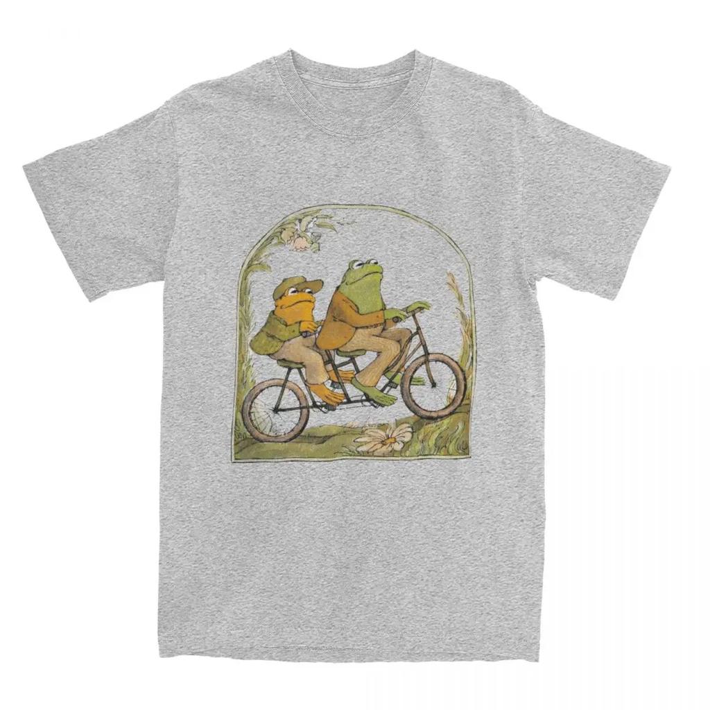 Kikker En Pad T-shirt Strandhuisje Core Vintage T-shirts Puur Katoen Trendy T-shirt Voor Mannen Korte Mouwen Casual T-shirts