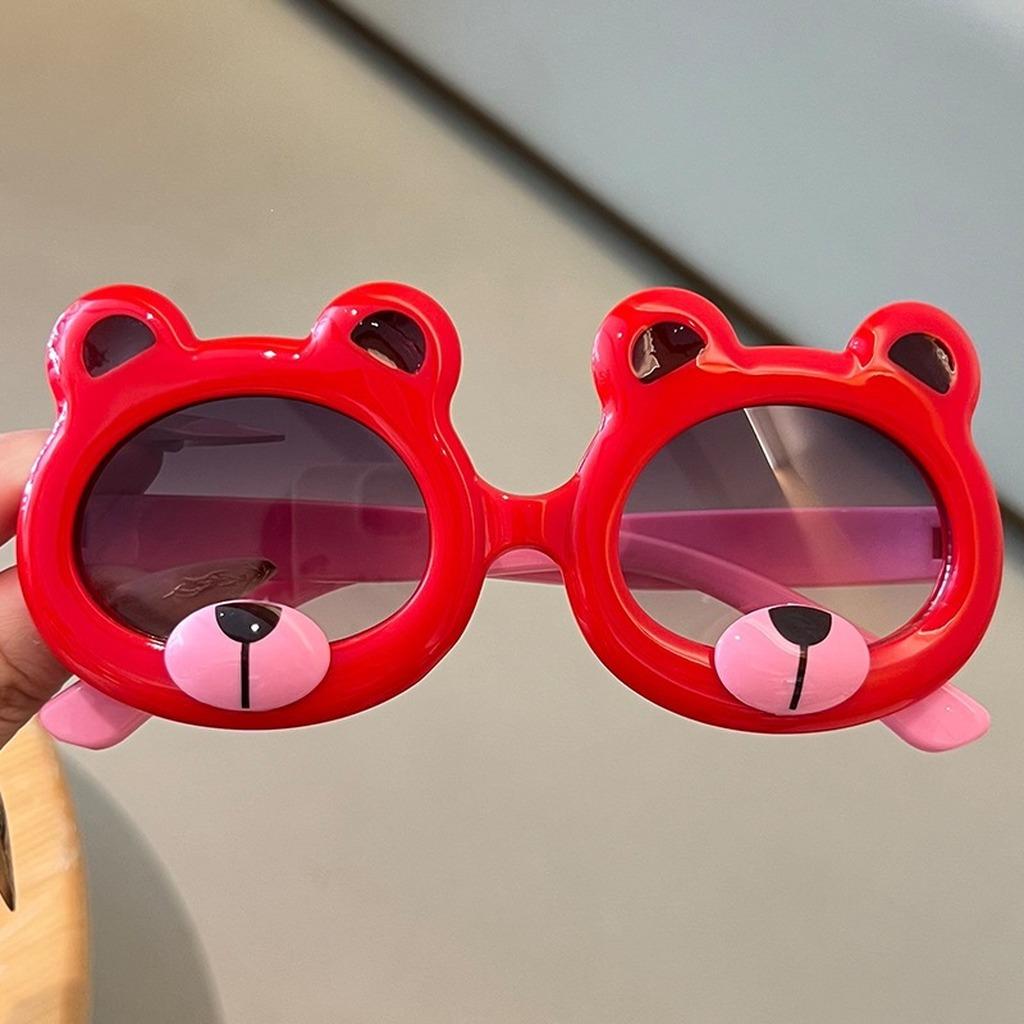 Cartoon Bear Kids Sunglasses Uv400 Protection Lightweight Sun Glasses Fashion Shades Sunglasses Boys Girls Outdoor Activities