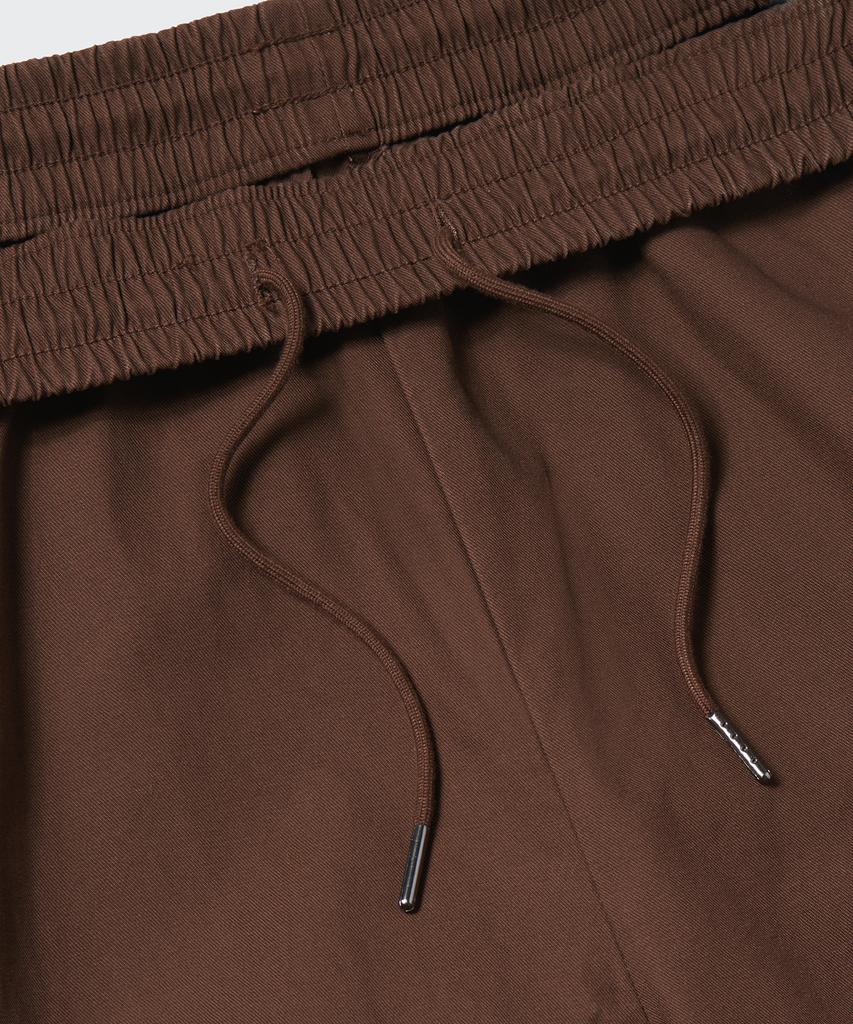 Musinsa Standard Cotton Deep Tuck Wide Elastic Waist Pants [Baroque Brown]