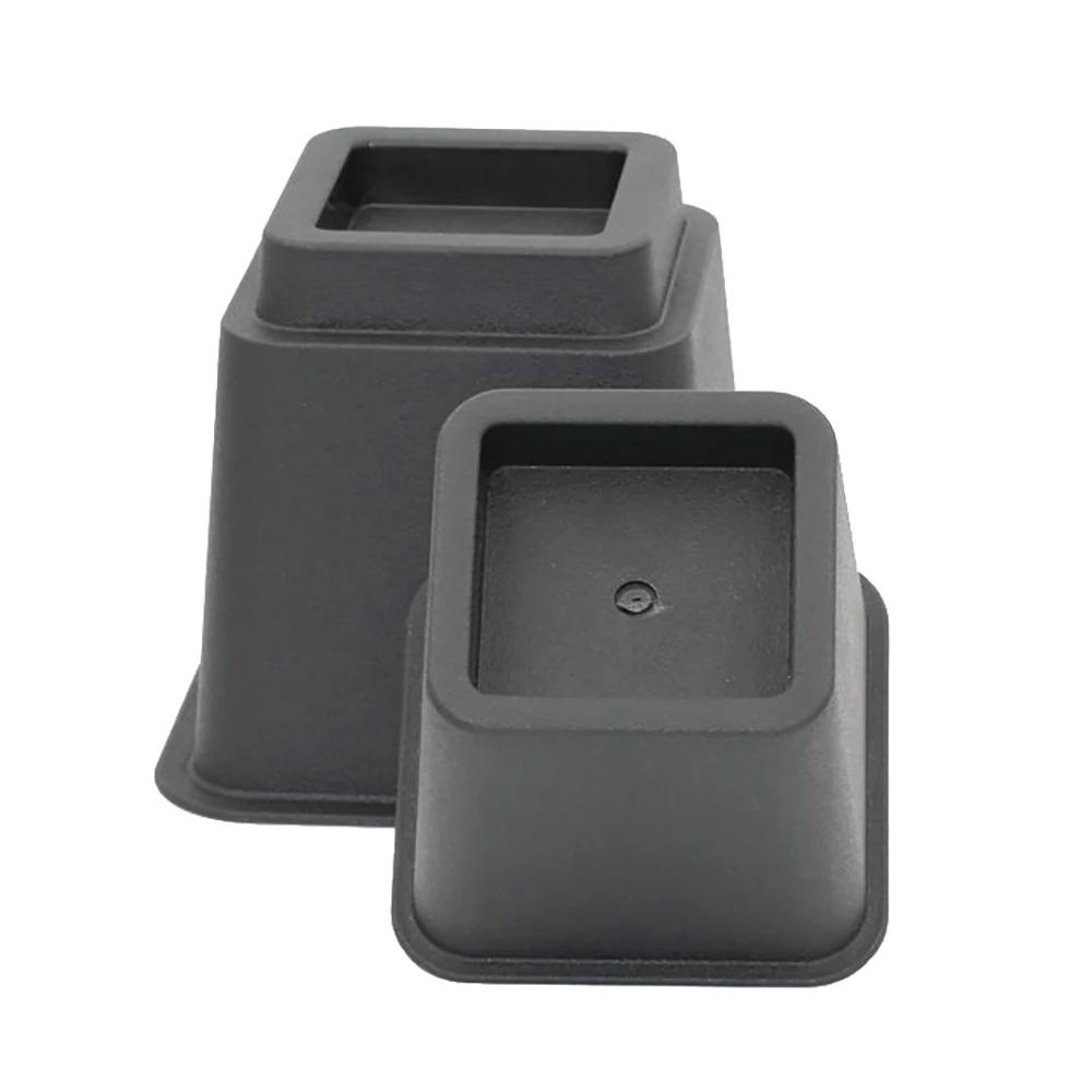 4Pcs Plastic Height Increasing Foot Pads Sofas Tables Furniture Height Enhancers Table Legs Round/square Pads Shock-Absorbing