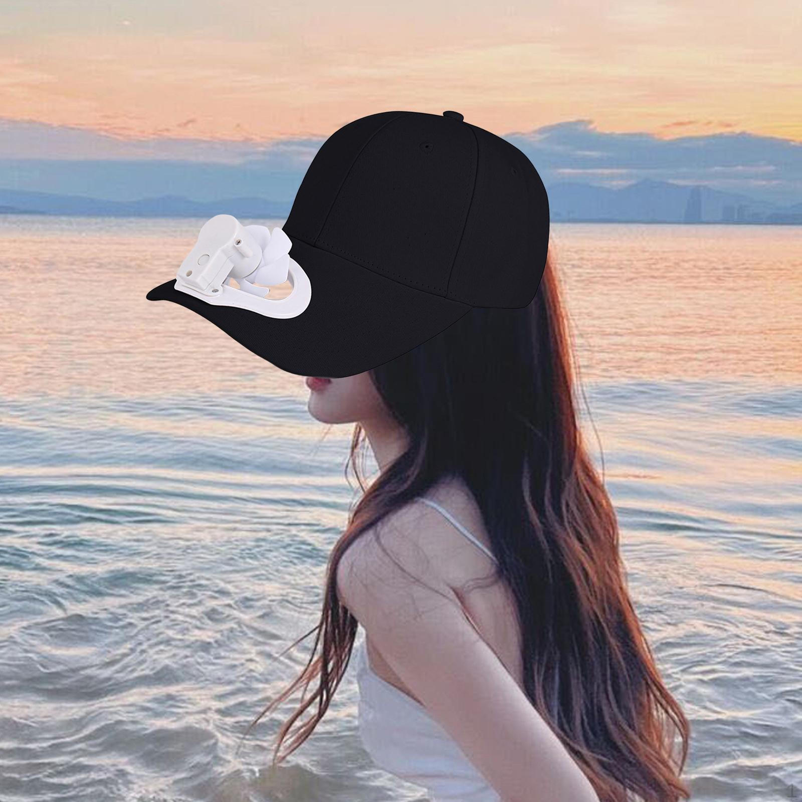 

Бейсбольная кепка с вентилятором, регулируемая повседневная шляпа для гольфа для мужчин и женщин, повседневная одежда чёрный