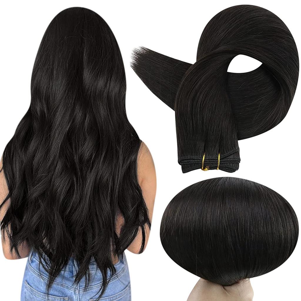 Full Shine Weft Hair Extensions Sew In Real Human Hair Extensions For Women Add Length And Volume