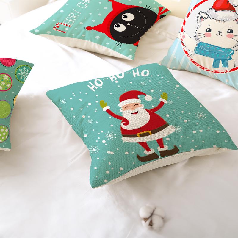 Christmas Single Pillowcase Car Sofa Cushion Cover Home Decor Pillowcase