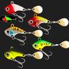 5Pcs/Box Hard Metal Rotating VIB Lure  For Saltwater Freshwater Bass Pike Trout Fishing