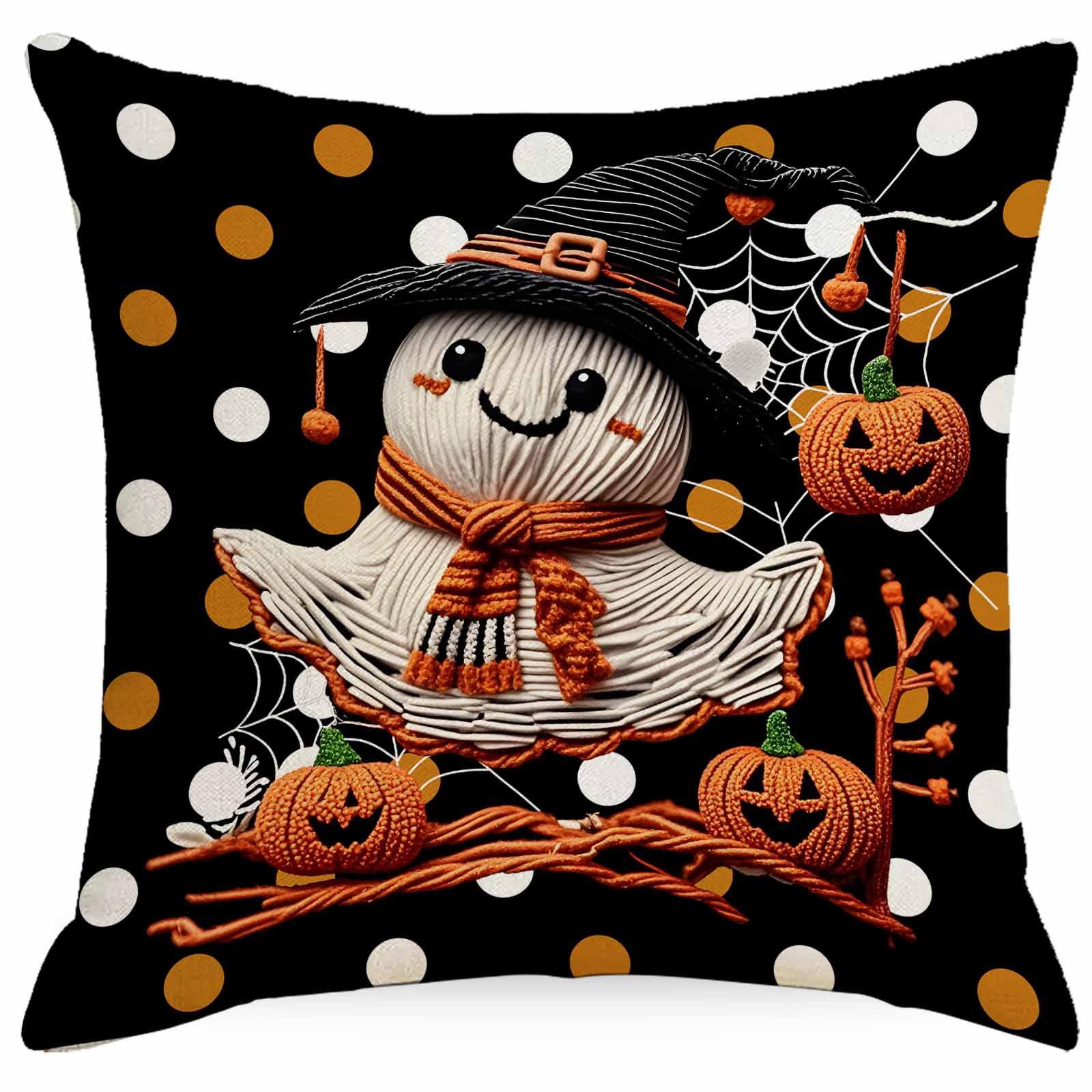 

New Halloween Imitation Embroidered Print Pillowcase Home Holiday Cushion Pillowcase Decoration 45 * 45Cm