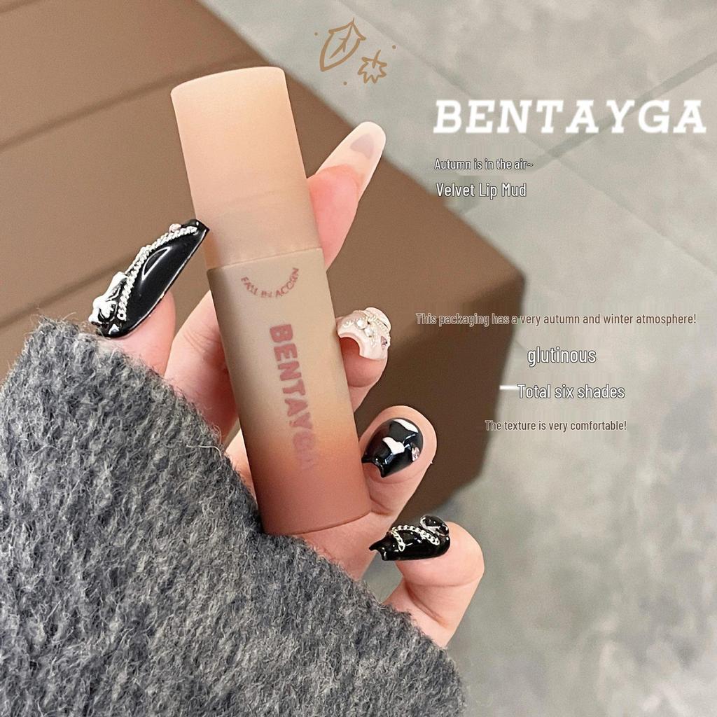 BENTAYGA Autumn Velvet Lip Mud: Matte, Moisturizing, Non-Sticky, Long-Lasting Pigmented Lip Gloss.