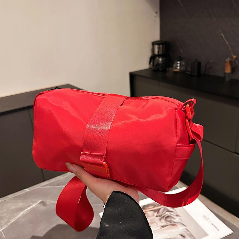 Oxford cloth messenger bag fashion high-end fitness bag women's small horizontal casual solid color shoulder toast bag