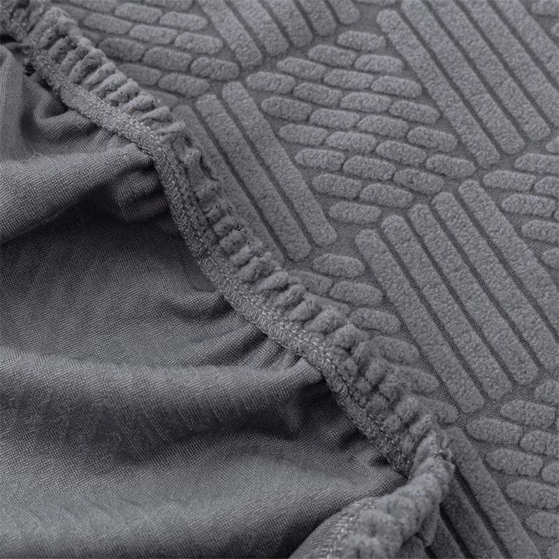 1PC Square Jacquard Ottoman Slipcover Durable Stretch Footrest Cover Anti-slip Storage Stool Furniture Protector Pouf Cover Home