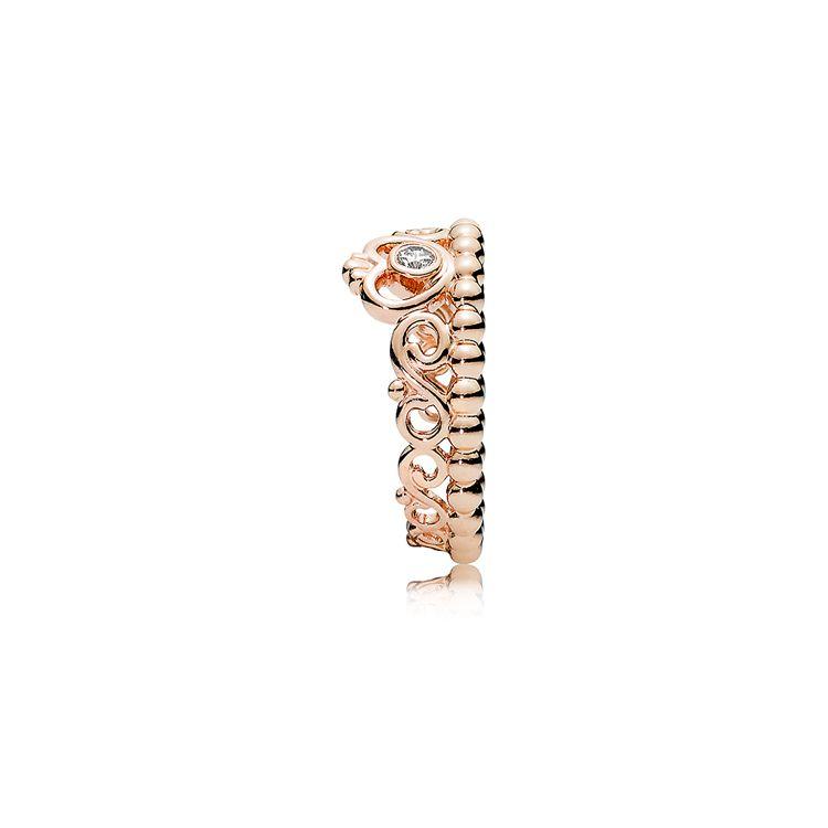 Pandora Prinzessinnenkrone Ring Damenringe Roségold 180880CZ