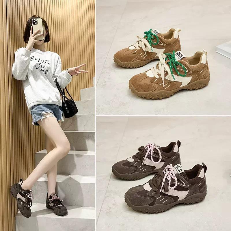 Grape mother women's shoes autumn and winter new versatile inner heightening thick-soled velvet casual sports Forrest Gump shoes
