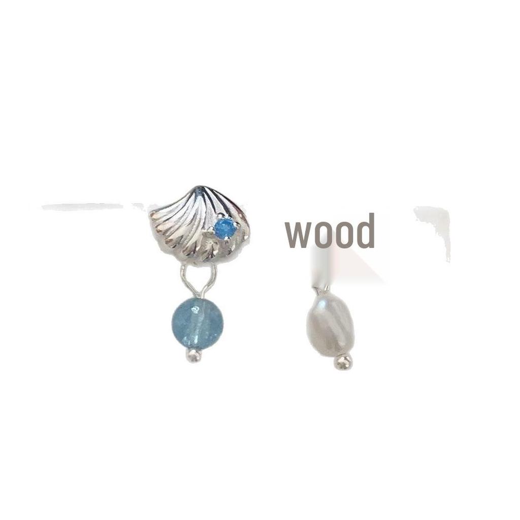 Asymmetrische Seestern-Muschel-Steckohrringe - Elegantes High-End-Design, Vielseitiges Modeaccessoire