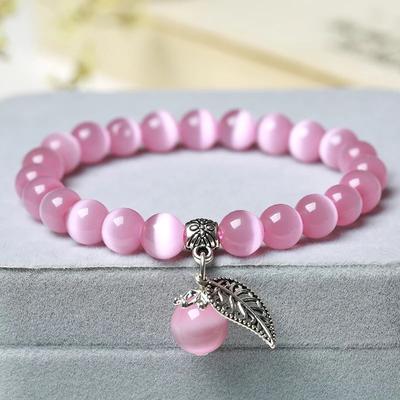 Fashion Cat's Eye Stone Women's Bracelet National Style Buddha Bead Bracelet Lady Crystal Bracelet Jewelry