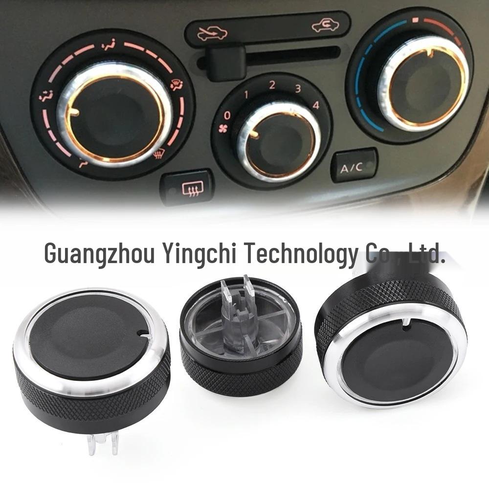 Compatible Aluminum Alloy Knob for Nissan Livina Qashqai NV200 Air Conditioning Switch