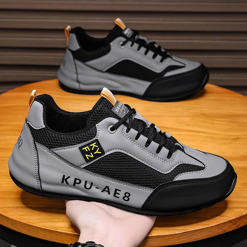 

Мужская обувь 2025 лето новая уличная толстая подошва увеличивающая рост износостойкая персонализированная спортивная обувь сетка дезодорирующая ноги повседневная обувь мужская 38 черный серый