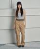 SWAYGLOW Solid Cargo Pants Beige