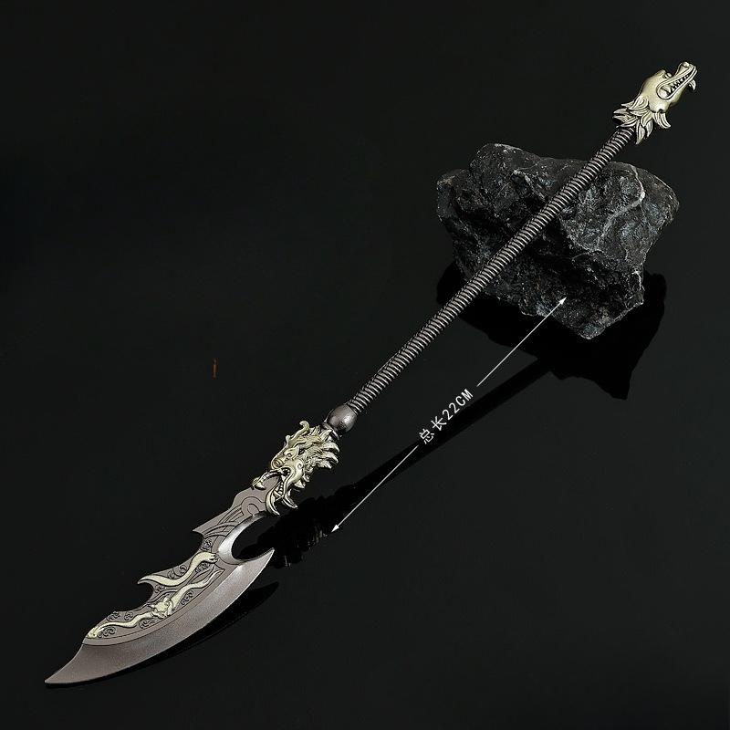 22cm/8.66in Samurai Knife Weapon Props Cosplay Anime Peripherals Metal Model Funny Collectible Hobbies Boys Outdoor Toys Sports