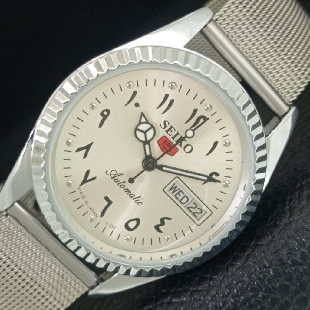 

REFURBISHED SEIKO 5 AUTOMATIC 6309A VINTAGE JAPAN MENS SILVER WATCH a442487-1