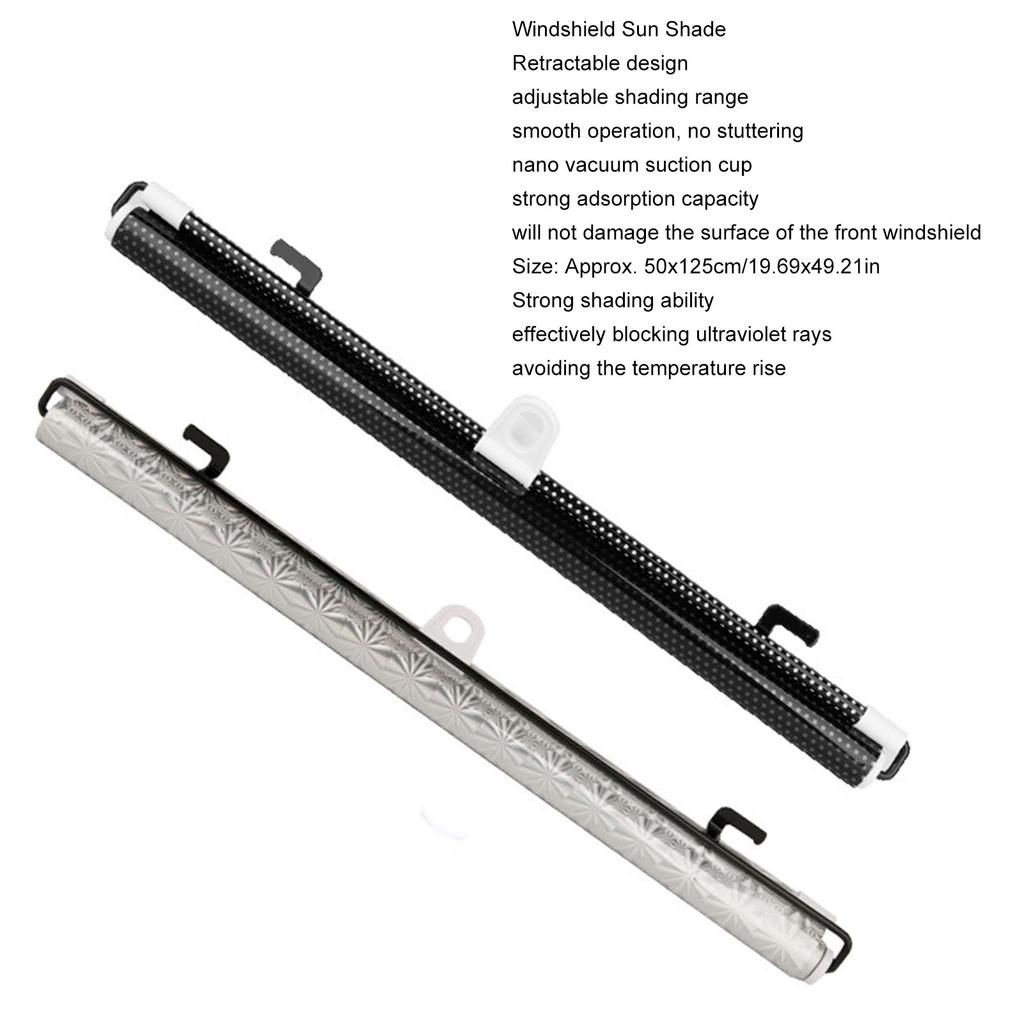 Αναδιπλούμενες κουρτίνες αυτοκινήτου Προστατευτικά σκιάστρου παρμπρίζ Στερέωση βεντούζας