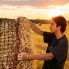 Round Bale Hay Net, 1.5 x 1.5 x 1.5 m, 44.45 x 44.45 mm Holes, PE Material, Reinforced Knotted Design, with Zip Ties, Needle Shuttle, and Repair
