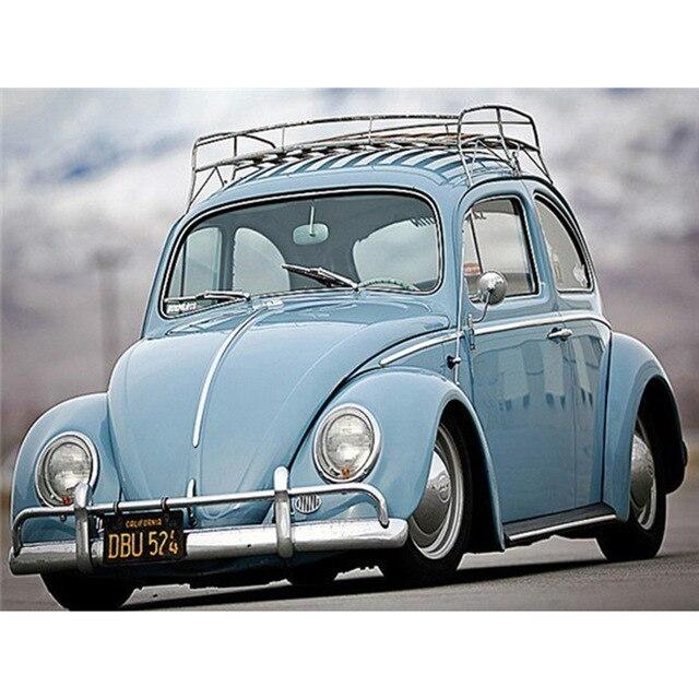 5D-Diamant-Stickerei zum Selbermachen, Bus, Diamant-Gemälde, Kreuzstich, Kunsthandwerk, Diamant-Mosaik-Set, komplett, quadratisch, rund, Strass, Heimdekoration