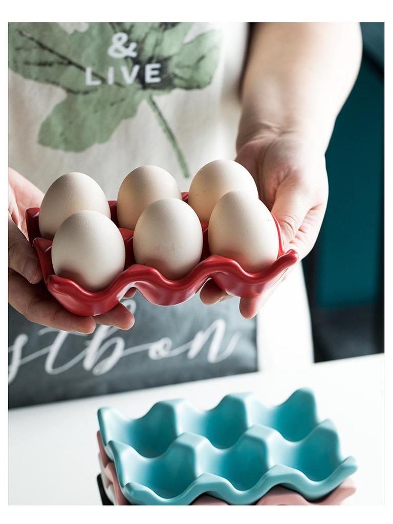 Ceramic Egg Holder Tray for Kitchen Tableware Supplies