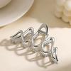 Punk Metal Hair Claw Clip for Thick Liquid Irregular Pattern Barrettes Hair Non-Slip and Stylish Accessory Silver Color Hairpin