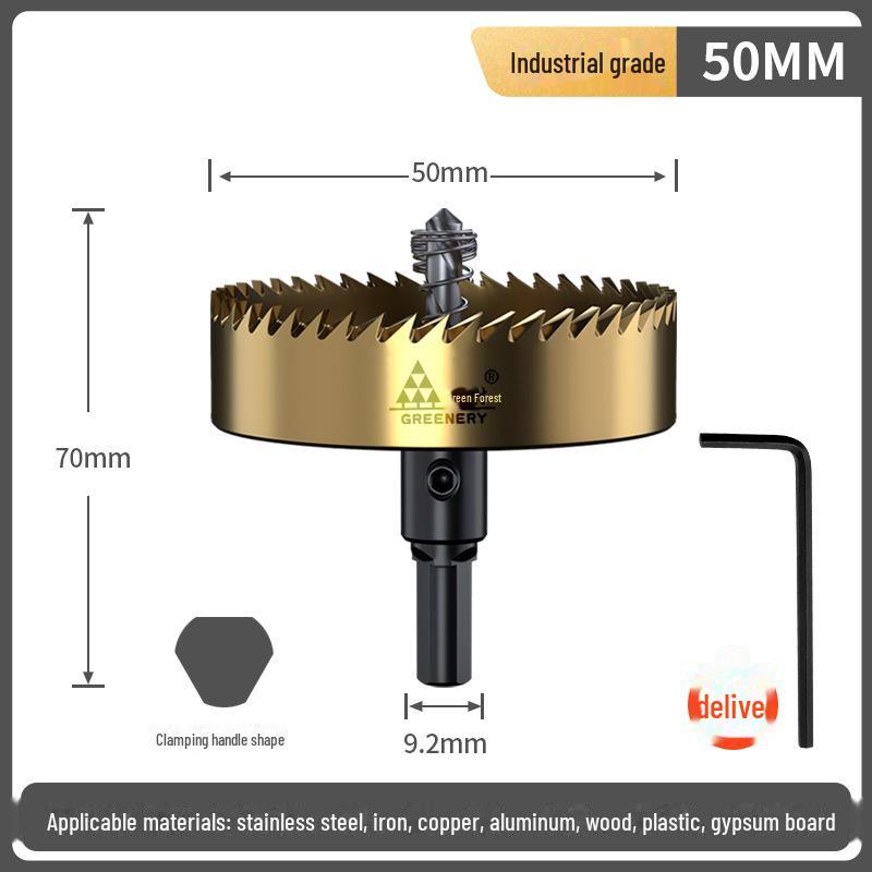 Green Forest High-Speed Steel Hole Opener Drill Bit for Metal and Stainless Steel.