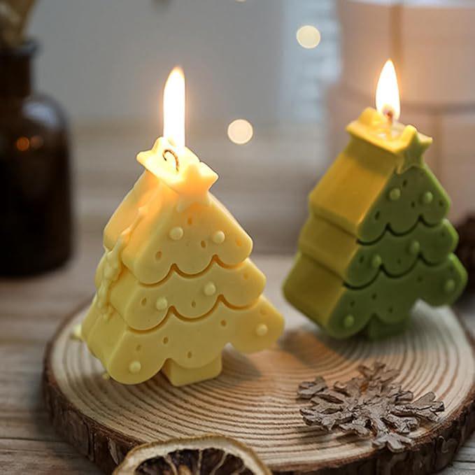 Christmas Tree Aromatherapy Candle Mold - Fragrant Gift Box Craft Tool