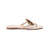 Tory Burch Women's Leather Double T Logo Flat Sandals