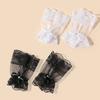 1 Pair Women Lace Gloves Elegant Halloween Gothic Lolita Tulle Mesh Sleeves for Parties Festive Decoration
