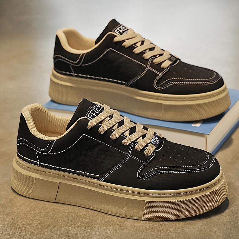 Summer Men's Shoes New Breathable Little White Shoes Boys Trend Versatile Platform Sports Shoes Casual Board Shoes Trendy Shoes