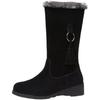Mode Winter Damen Plus Samtige Mid-Calf-Stiefel Mode Reißverschluss Plateau Keilabsatz Schuhe für Damen Schneestiefel Outdoor Freizeit Reitstiefel