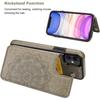 iPhone 12 Case Wallet with Card Holder, Vaburs Embossed Mandala Pattern Flower Premium PU Leather Double Magnetic Buttons Flip Shockproof Protective C