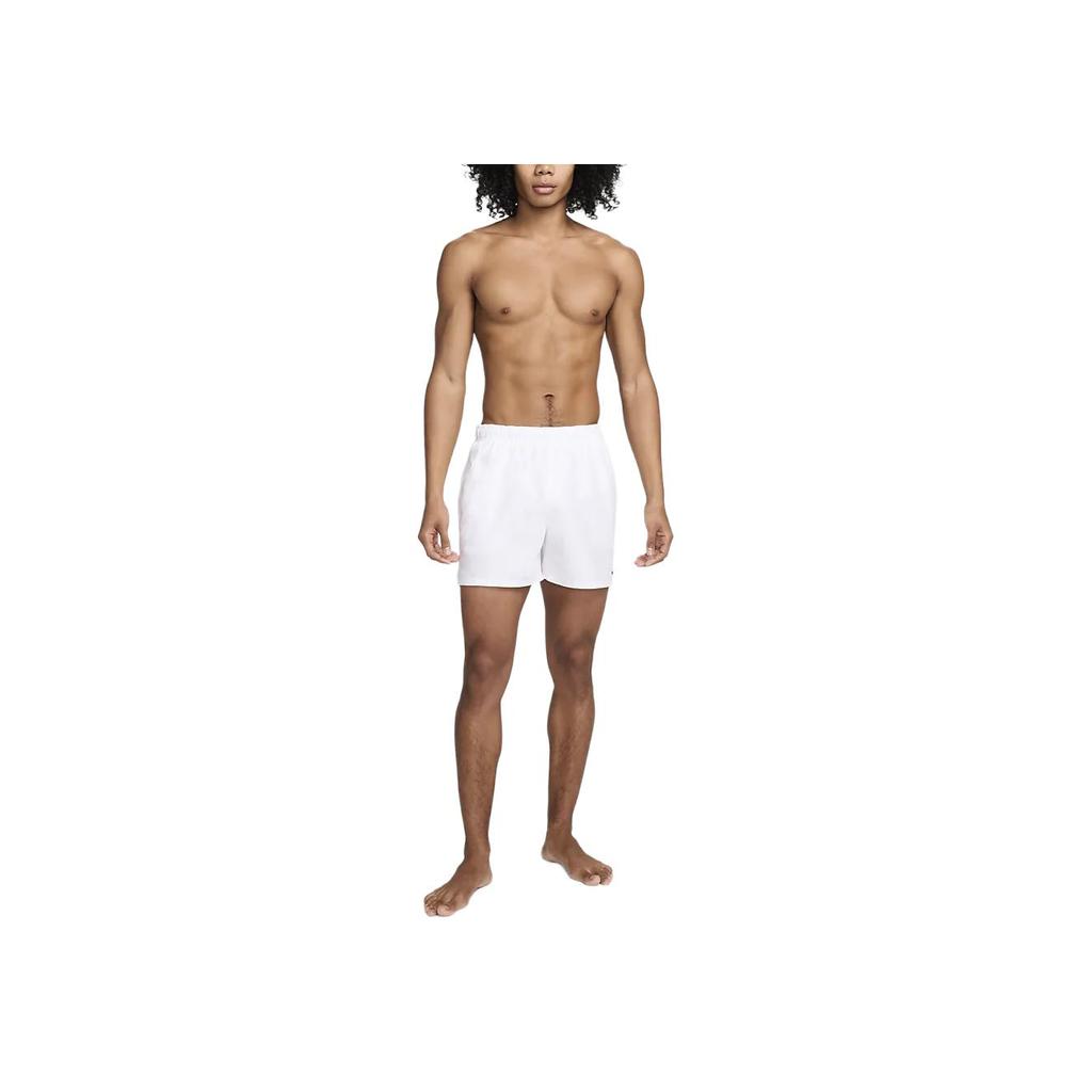 Nike Swim Essential Lightweight Comfortable Lace-Up Beach Shorts Men Shorts White Black DN3289-100