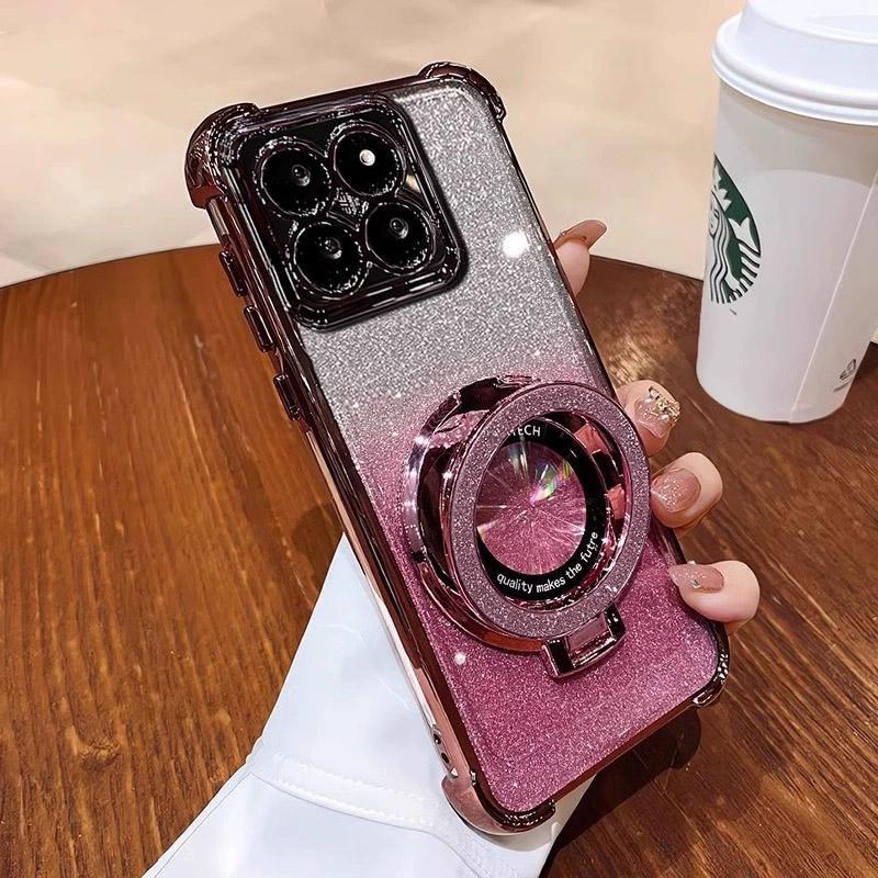 Glitter Shockproof Magnetic Phone Case For Motorola Moto Edge 60 Edge 50 Fusion Pro Neo G14 G24 G34 G54 G84 Stand Bracket Cover