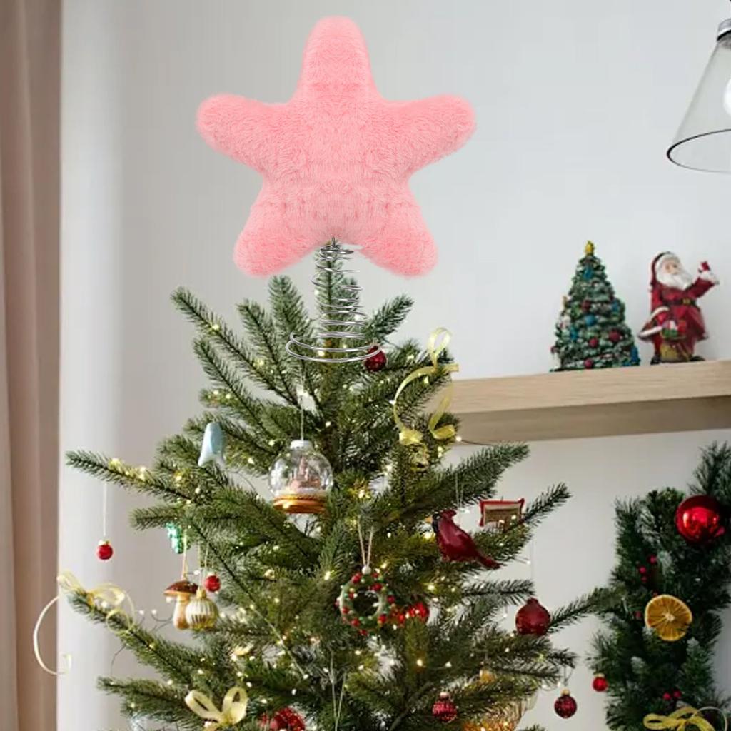 Christmas Atmosphere Decoration Props Christmas Tree Top Five-pointed Star Spring Tree Top Star Ornaments Christmas Tree Dress Up