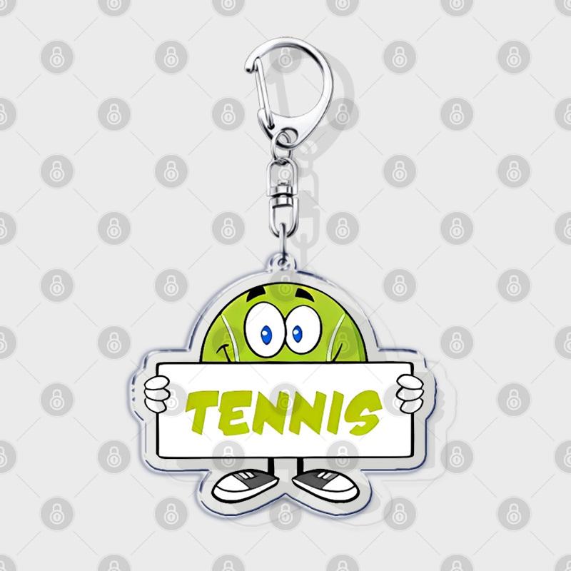 Hobby Sports Lover Tennis Ball Keychains for Accessories Bag I Love Bike Car Keyrings Jewelry Friends Father Boyfriends Gifts