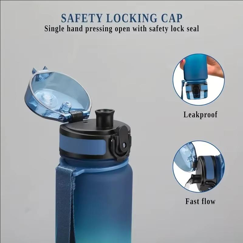 Large Capacity Sports Water Bottle Leak Proof Colorful Plastic Cup Outdoor Travel Portable Gym Fitness Jugs 500ml/650ml/1000ml