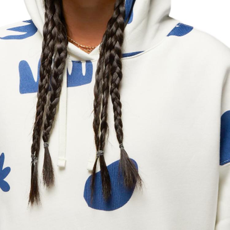 Jordan FW22 Mikina s kapucí a celoplošným potiskem s dlouhým rukávem Dámská mikina Bílá DV2006-133