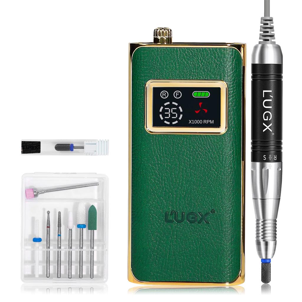 Elektrische Nagelmaschine, 35000 U/min, Nagelmaschine, professionelles Nagelbohrgerät, Polieren, Nagelpolieren für den Heimsalon, L'UGX