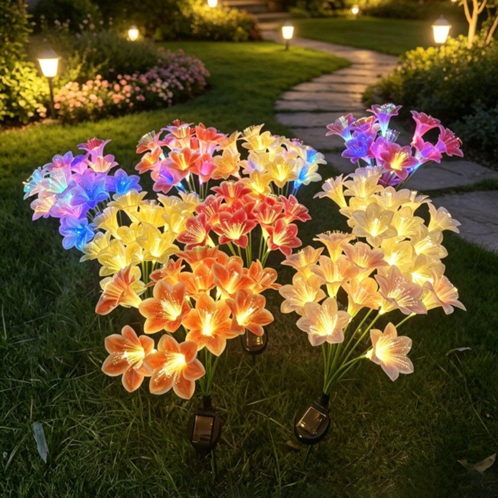 LED Simulated Lawn Decoration Light Solar Powered Flower Landscape Light For Women