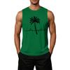 Men's Loose Fit Casual Sleeveless Tank Top Palm Tree Graphic Print Summer Muscle Shirt Lightweight Comfortable Activewear