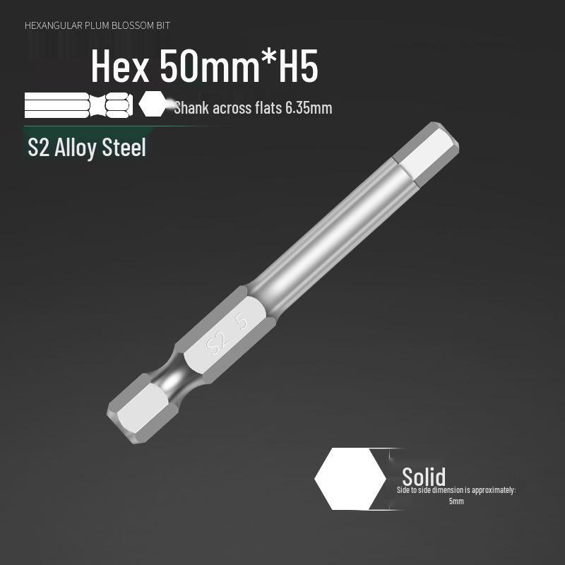 Alloy Steel Magnetic Hexagon Electric & Air Screwdriver Bit Set