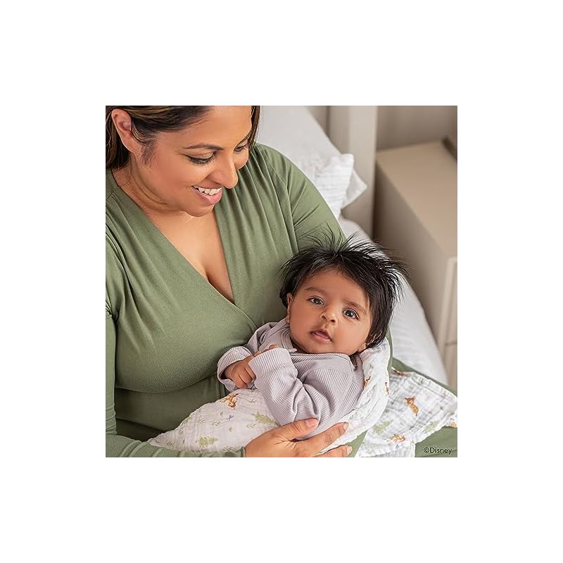 Aden + Anais Essentials Disney Friends Swaddle Blanket, 2-Pack, 112 X 112cm, Muslin Cotton, for Newborns, Night Crying Relief, Baby Shower Gift,