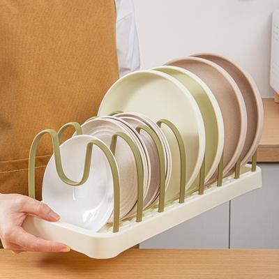 Organizer Groove Pot Multifunctional Detachable U-shaped Dish Rack Lid Drain Holder Cup Drying Shelf